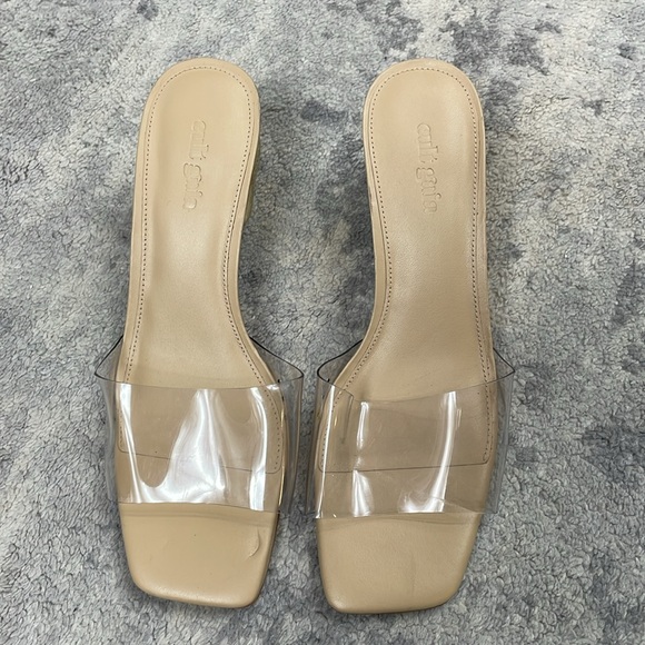 New Cult Gaia Tyra Mule Clear PVC Sandal Metallic Gold Cinderella Sz 37 - Picture 5 of 16